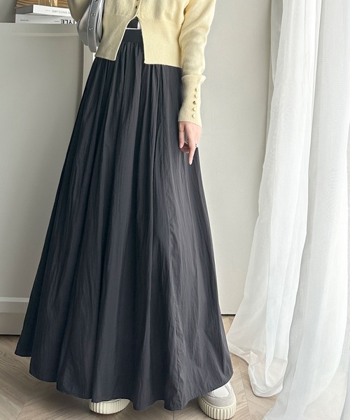 classicalelf（クラシカルエルフ）の「愛され、胸キュン。超軽量シルキータッチナイロンフレアスカート（スカート・レディース・オフホワイト/ブラック/ピンクベージュ・LARGE/MEDIUM/SMALL/X-LARGE）」の19枚目の写真