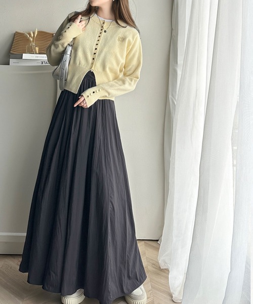 classicalelf（クラシカルエルフ）の「愛され、胸キュン。超軽量シルキータッチナイロンフレアスカート（スカート・レディース・オフホワイト/ブラック/ピンクベージュ・LARGE/MEDIUM/SMALL/X-LARGE）」の20枚目の写真