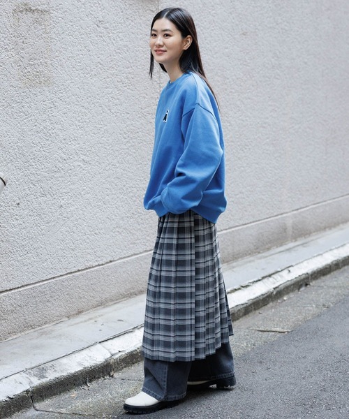 ALAND（エーランド）の「【UNISEX】ALAND／サガラAワッペンプルオーバー（裏起毛）2995798（スウェット・レディース・ライトグリーン/クリーム/ネイビー・LARGE/MEDIUM）」の10枚目の写真