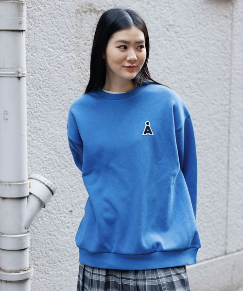 セール】【UNISEX】ALAND／サガラAワッペンプルオーバー（裏起毛