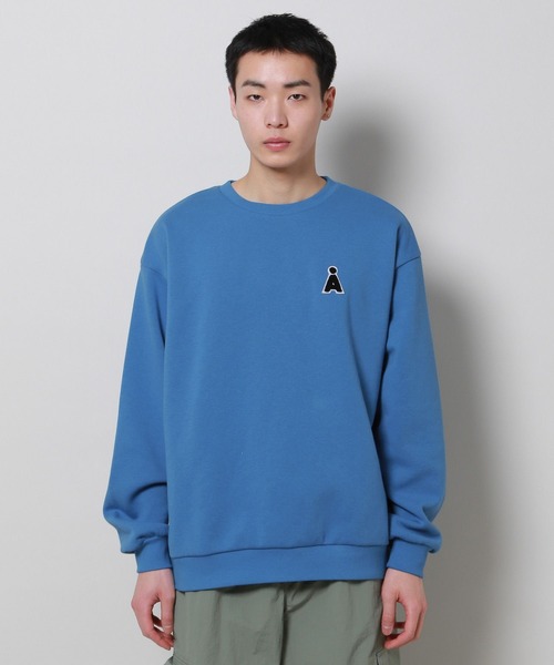 ALAND（エーランド）の「【UNISEX】ALAND／サガラAワッペンプルオーバー（裏起毛）2995798（スウェット・レディース・ライトグリーン/クリーム/ネイビー・LARGE/MEDIUM）」の18枚目の写真