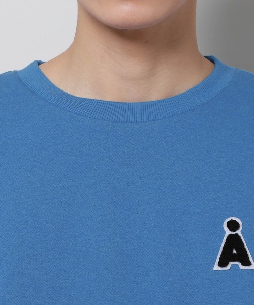 ALAND（エーランド）の「【UNISEX】ALAND／サガラAワッペンプルオーバー（裏起毛）2995798（スウェット・レディース・ライトグリーン/クリーム/ネイビー・LARGE/MEDIUM）」の21枚目の写真