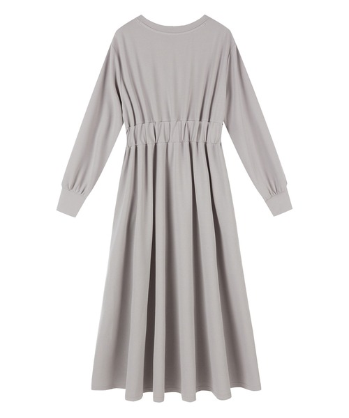 SAISON DE PAPILLON（セゾンドパピヨン）の「タックデザインミモレ丈カットソーワンピース（ワンピース・レディース・グレー/ベージュ/ネイビー/ブラック・S/M/L）」の6枚目の写真