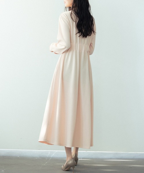 SAISON DE PAPILLON（セゾンドパピヨン）の「タックデザインミモレ丈カットソーワンピース（ワンピース・レディース・グレー/ベージュ/ネイビー/ブラック・S/M/L）」の13枚目の写真