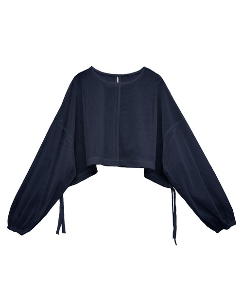 Social GIRL(ソーシャルガール)の「ショート丈チュールトップス(Tシャツ/カットソー・レディース・ブラック/アイボリー/パープル/ネイビー/グレー・M)」の16枚目の写真