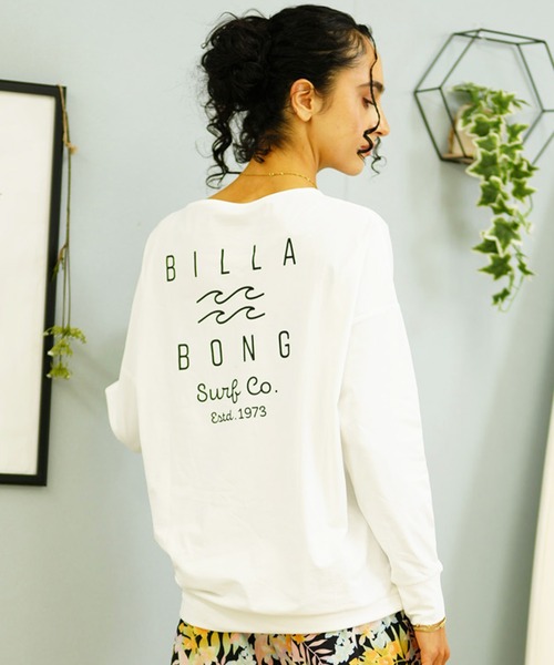 BILLABONG（ビラボン）の「BILLABONG/ビラボン  水陸両用  無地　長袖　ロンTラッシュガード   BE013-866（ラッシュガード・レディース・ホワイト/イエロー/ブラック・L/M）」の2枚目の写真