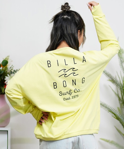 BILLABONG（ビラボン）の「BILLABONG/ビラボン  水陸両用  無地　長袖　ロンTラッシュガード   BE013-866（ラッシュガード・レディース・ホワイト/イエロー/ブラック・L/M）」の3枚目の写真