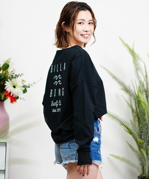 BILLABONG（ビラボン）の「BILLABONG/ビラボン  水陸両用  無地　長袖　ロンTラッシュガード   BE013-866（ラッシュガード・レディース・ホワイト/イエロー/ブラック・L/M）」の14枚目の写真