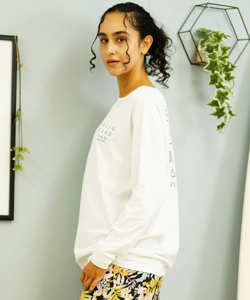 BILLABONG（ビラボン）の「BILLABONG/ビラボン  水陸両用  無地　長袖　ロンTラッシュガード   BE013-866（ラッシュガード・レディース・ホワイト/イエロー/ブラック・L/M）」の5枚目の写真