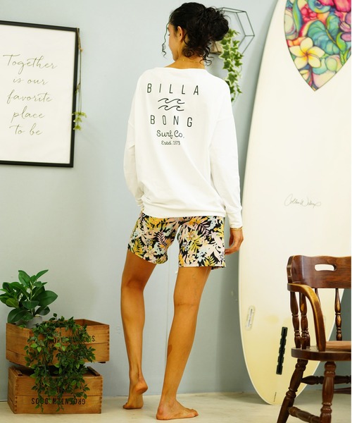 BILLABONG（ビラボン）の「BILLABONG/ビラボン  水陸両用  無地　長袖　ロンTラッシュガード   BE013-866（ラッシュガード・レディース・ホワイト/イエロー/ブラック・L/M）」の8枚目の写真