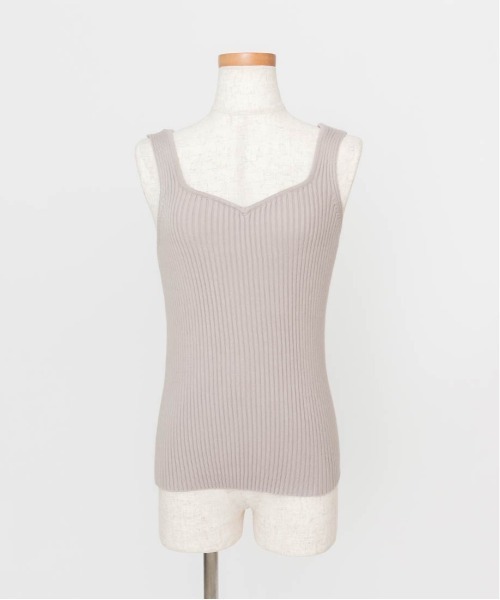 RANDA（ランダ）の「クロップド丈アンサンブルニット（カーディガン/ボレロ・レディース・グレー/ピンク/クリーム・FREE）」の6枚目の写真