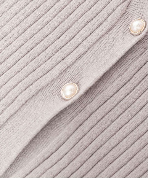 RANDA（ランダ）の「クロップド丈アンサンブルニット（カーディガン/ボレロ・レディース・グレー/ピンク/クリーム・FREE）」の7枚目の写真