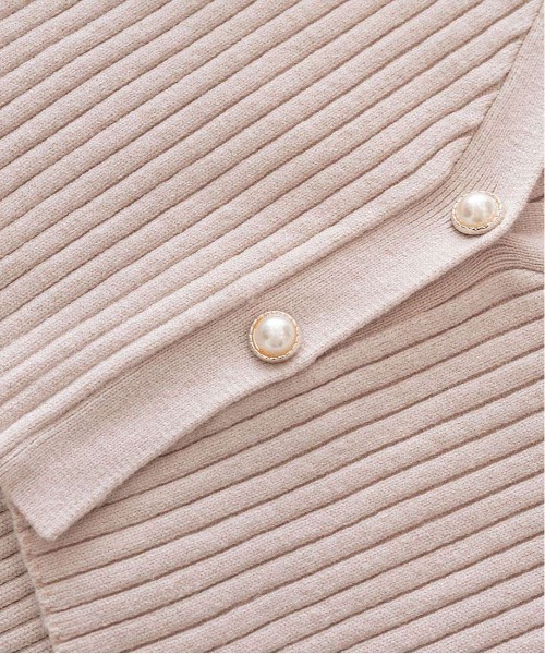 RANDA（ランダ）の「クロップド丈アンサンブルニット（カーディガン/ボレロ・レディース・グレー/ピンク/クリーム・FREE）」の14枚目の写真