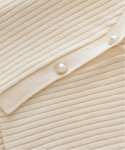 RANDA（ランダ）の「クロップド丈アンサンブルニット（カーディガン/ボレロ・レディース・グレー/ピンク/クリーム・FREE）」の12枚目の写真