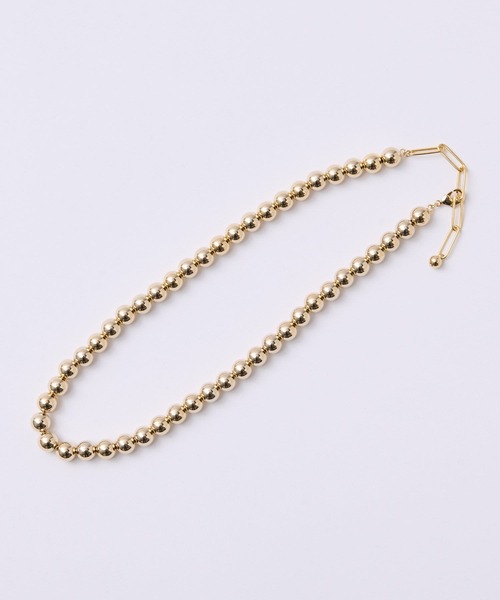 La boutique BonBon（ラブティックボンボン）の「メタルボールショートネックレス（ネックレス・レディース・シルバー/ゴールド・FREE）」の9枚目の写真