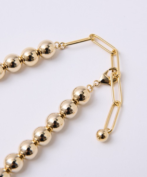 La boutique BonBon（ラブティックボンボン）の「メタルボールショートネックレス（ネックレス・レディース・シルバー/ゴールド・FREE）」の10枚目の写真