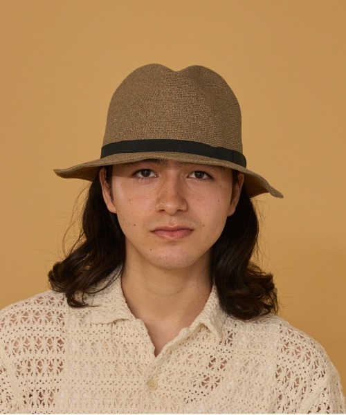 arth（アース）の「arth PaperBD Washable Fedora / アース（ハット・メンズ・ブラウン/ベージュ・MEDIUM/LARGE）」の15枚目の写真