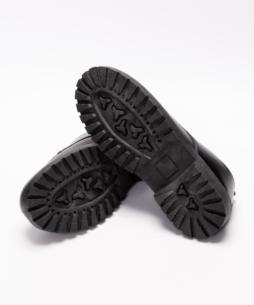 SVEC(シュベック)の「厚底 チャンキーソール Uチップ レースアップシューズ(モカシン/デッキシューズ・メンズ・ブラック・40/41/42/43/44/39)」の13枚目の写真