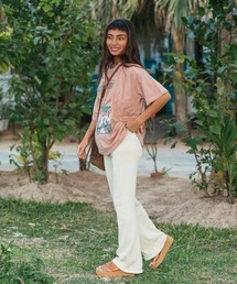 BLOOMING DAYS PANTS/ロキシーリラックスストレートニットパンツ