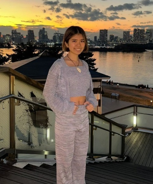 ROXY(ロキシー)の「BLOOMING DAYS PANTS/ロキシーリラックスストレートニットパンツ(その他パンツ・レディース・ホワイト/レッド/ブルー・MEDIUM/LARGE)」の12枚目の写真