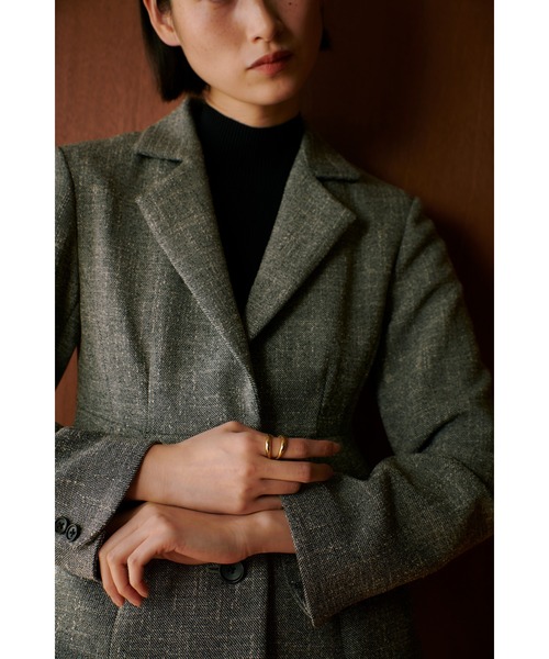RANDEBOO（ランデブー）の「Tweed peplum jacket（テーラードジャケット・レディース・グレー/ブラウン・0/1）」の3枚目の写真