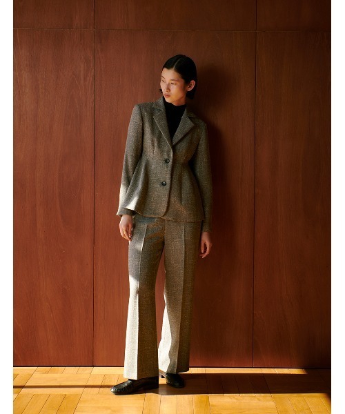 RANDEBOO（ランデブー）の「Tweed peplum jacket（テーラードジャケット・レディース・グレー/ブラウン・0/1）」の5枚目の写真