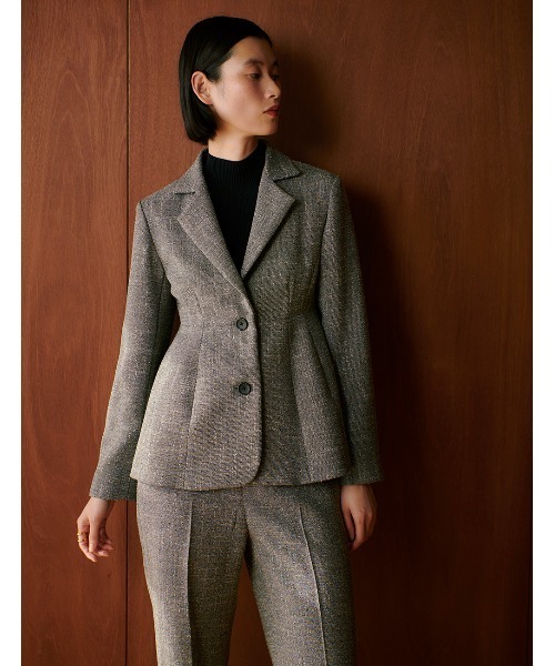 RANDEBOO（ランデブー）の「Tweed peplum jacket（テーラードジャケット・レディース・グレー/ブラウン・0/1）」の15枚目の写真