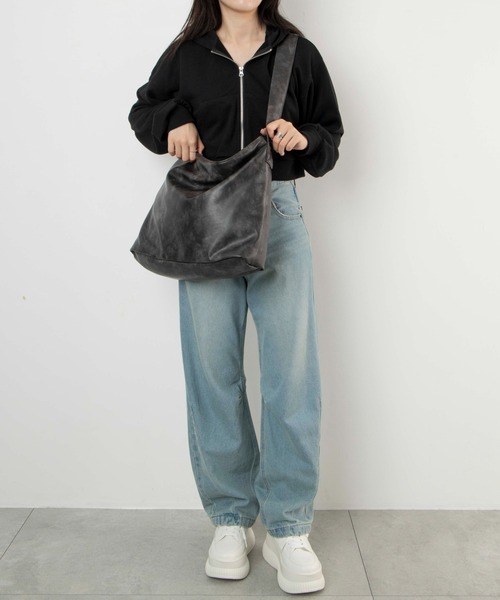 WEGO（ウィゴー）の「WEGO/レザータッチBIGショルダー（ショルダーバッグ・レディース・ブラック/ダークブラウン/グレー・FREE）」の19枚目の写真