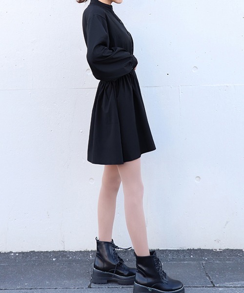Miniministore(ミニミニストア)の「韓国 シャツワンピース 長袖 ミニワンピ(シャツワンピース・レディース・ブラック/ホワイト・M/S/L)」の19枚目の写真