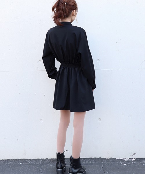 Miniministore(ミニミニストア)の「韓国 シャツワンピース 長袖 ミニワンピ(シャツワンピース・レディース・ブラック/ホワイト・M/S/L)」の20枚目の写真