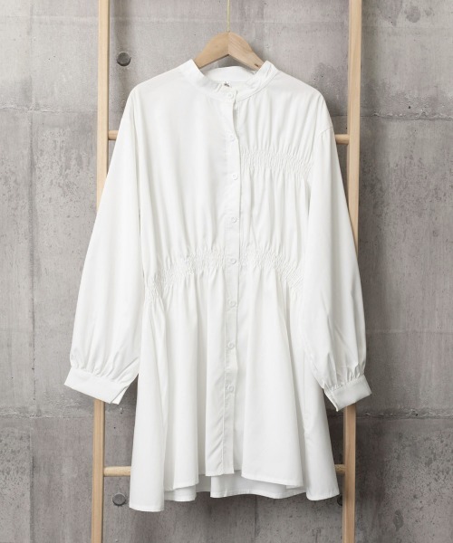 Miniministore(ミニミニストア)の「韓国 シャツワンピース 長袖 ミニワンピ(シャツワンピース・レディース・ブラック/ホワイト・M/S/L)」の22枚目の写真