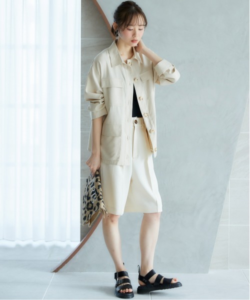 miclat（ミクラ）の「大きいサイズ　ＢＩＧシルエットシャツ　miclat（シャツ/ブラウス・レディース・ネイビー/ベージュ・LL/L/5L/4L/3L）」の11枚目の写真