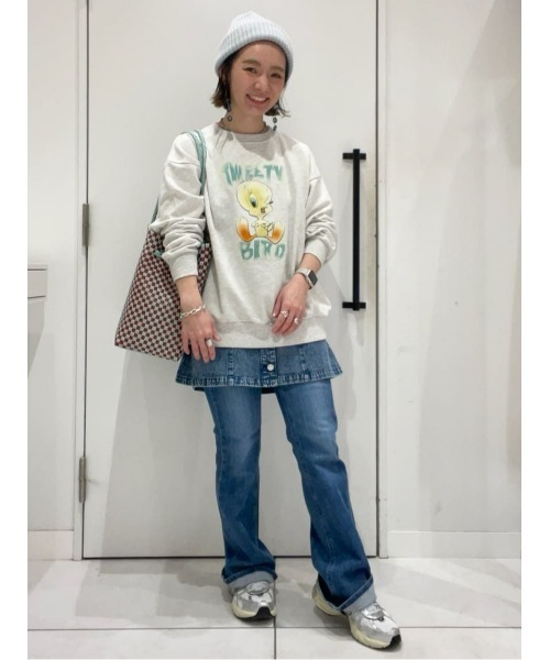 Right-on(ライトオン)の「トゥイーティーフロッキースウェット(スウェット・レディース・ブラック/グレー・M/L)」の19枚目の写真