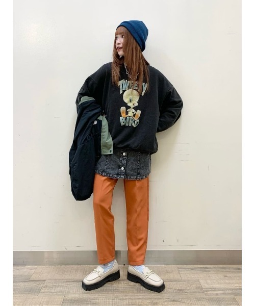 Right-on(ライトオン)の「トゥイーティーフロッキースウェット(スウェット・レディース・ブラック/グレー・M/L)」の13枚目の写真