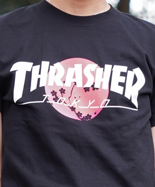 ムラサキスポーツ限定】THRASHER/スラッシャー TOKYOロゴ 和柄 青海波