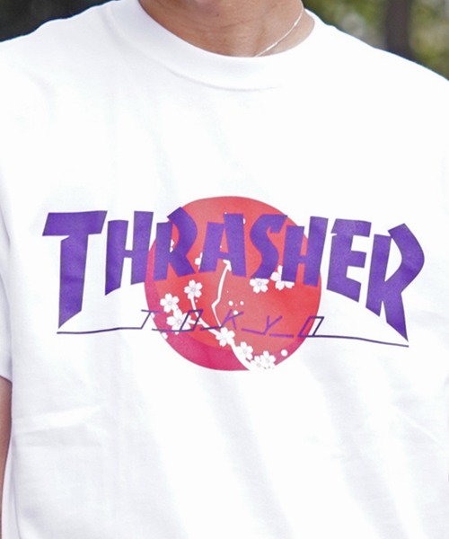 THRASHER(スラッシャー)の「【ムラサキスポーツ限定】THRASHER/スラッシャー TOKYOロゴ 和柄 青海波 さくら アレンジ TH91426-TOKYO メンズ 半袖 Tシャツ(Tシャツ/カットソー・メンズ・ブラック系その他2/ホワイト系その他/ホワイト系その他2/ブラック系その他・XL/L/M)」の22枚目の写真