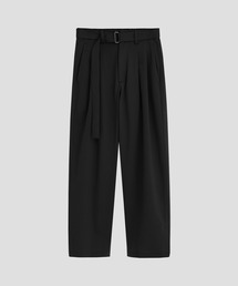 ATTACHMENT | 【ATTACHMENT / アタッチメント】別注 PE HIGH GAUGE JERSEY BELTED TAPERED TROUSERS/別注 ポリエステルハイゲージジャージーベルテッドテーパードトラウザーズ【セットアップ対応】(スラックス)