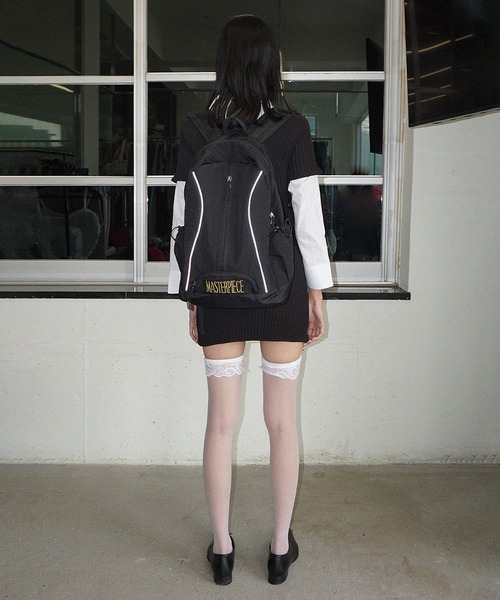 SCULPTOR（スカルプター）の「Nylon Slouchy Backpack/ナイロンスラッチーバックパック（バックパック/リュック・レディース・ブラック/グレー・FREE）」の8枚目の写真