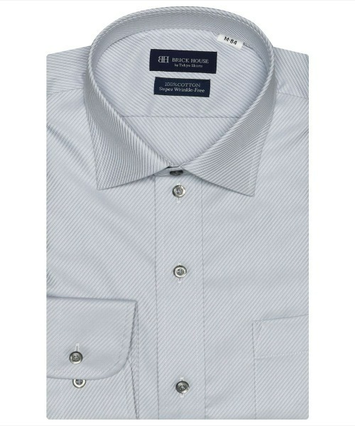 超形態安定ノーアイロン ワイド 長袖ビジネスワイシャツ（ビジネスシャツ）｜TOKYO SHIRTS（トウキョウシャツ）