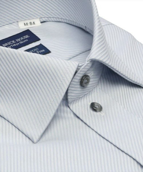 TOKYO SHIRTS(トウキョウシャツ)の「超形態安定ノーアイロン ワイド 長袖ビジネスワイシャツ(ビジネスシャツ・メンズ・グレー・首回り37cm-裄丈80cm/首回り39cm-裄丈80cm/首回り39cm-裄丈84cm/首回り41cm-裄丈82cm/首回り41cm-裄丈86cm/首回り42cm-裄丈82cm/首回り42cm-裄丈86cm/首回り43cm-裄丈82cm/首回り43cm-裄丈86cm/首回り37cm-裄丈84cm)」の2枚目の写真