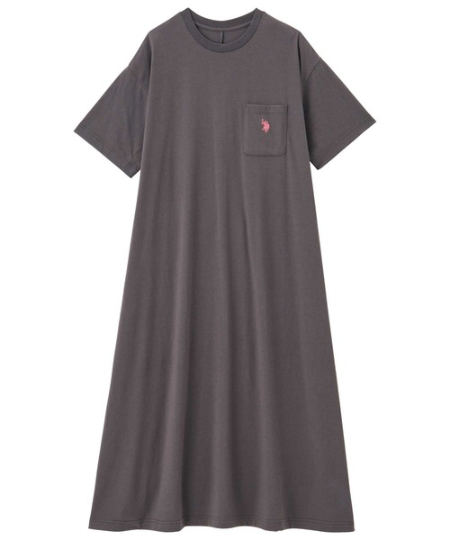 U.S. POLO ASSN.(ユーエスポロアッスン)の「GeeRA別注【U.S. POLO ASSN.】ワンポイント刺繍Tシャツワンピース(ワンピース・レディース・チャコール/ブラック・MEDIUM/LARGE)」の15枚目の写真