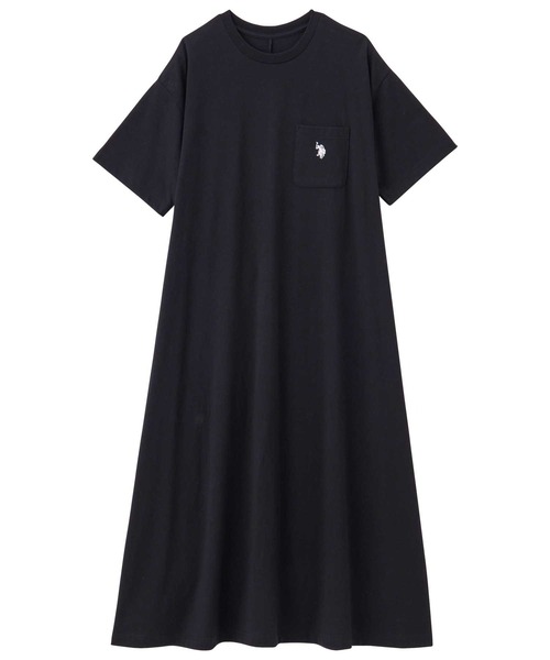 U.S. POLO ASSN.(ユーエスポロアッスン)の「GeeRA別注【U.S. POLO ASSN.】ワンポイント刺繍Tシャツワンピース(ワンピース・レディース・チャコール/ブラック・MEDIUM/LARGE)」の14枚目の写真