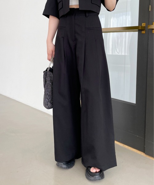 Heather(ヘザー)の「フロントポケットスラックスパンツ 111631(スラックス・レディース・ベージュ/ブラック/グレー・S/M)」の2枚目の写真