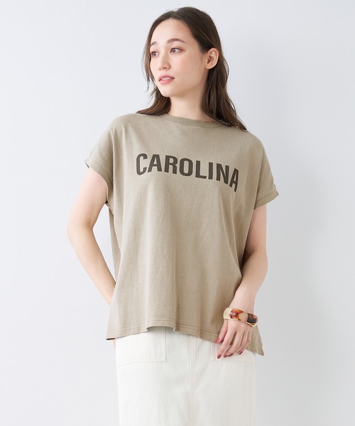 レディース MICA&DEAL マイカアンドディール STAR&STRIPE×MICA&DEAL CAROLINA ロゴピグメントバイオサイドスリットタンクトップ Tシャツ 012429080 STAR&STRIPE（スターアンドストライプ）の「【STAR&STRIPE