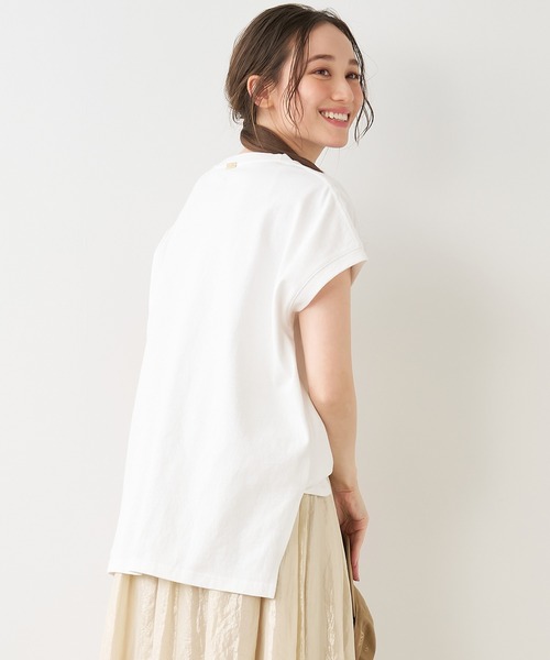 STAR&STRIPE（スターアンドストライプ）の「【STAR&STRIPE×MICA&DEAL】"CAROLINA"ロゴピグメントバイオサイドスリットタンクトップ（Tシャツ/カットソー・レディース・ブラック/ブルー/オフホワイト/ベージュ・FREE）」の10枚目の写真