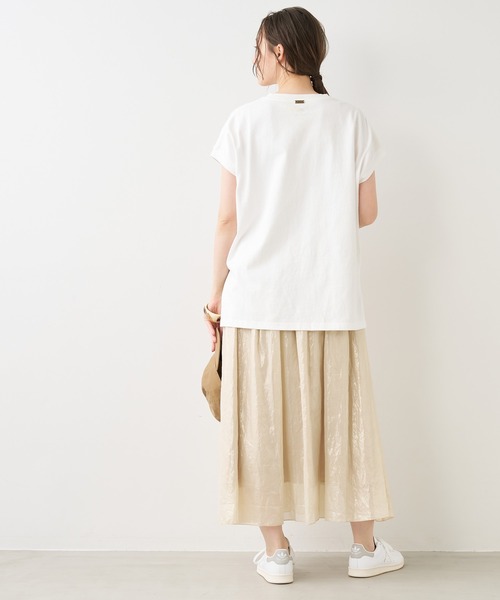 STAR&STRIPE（スターアンドストライプ）の「【STAR&STRIPE×MICA&DEAL】"CAROLINA"ロゴピグメントバイオサイドスリットタンクトップ（Tシャツ/カットソー・レディース・ブラック/ブルー/オフホワイト/ベージュ・FREE）」の9枚目の写真