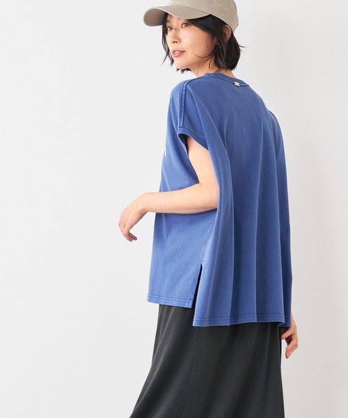 STAR&STRIPE（スターアンドストライプ）の「【STAR&STRIPE×MICA&DEAL】"CAROLINA"ロゴピグメントバイオサイドスリットタンクトップ（Tシャツ/カットソー・レディース・ブラック/ブルー/オフホワイト/ベージュ・FREE）」の15枚目の写真