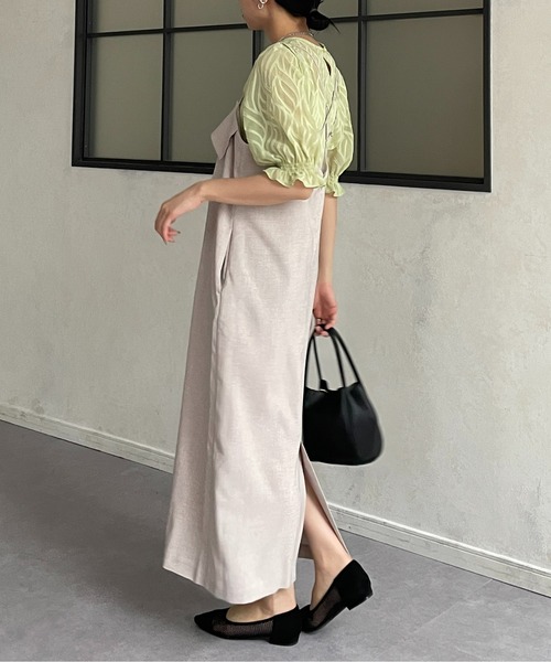 Thevon（ゼボン）の「リネンライクアシメキャミワンピース（ジャンパー 
