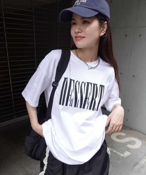 CORNERS（コーナーズ）の「DESSERTプリントTシャツ（Tシャツ/カットソー・レディース・パープル/オフホワイト/チャコールグレー・M）」の2枚目の写真