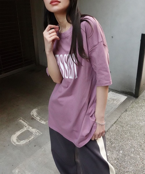 CORNERS（コーナーズ）の「DESSERTプリントTシャツ（Tシャツ/カットソー・レディース・パープル/オフホワイト/チャコールグレー・M）」の5枚目の写真